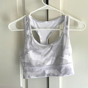 White Camo Sports Bra